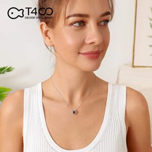 Dancing Diamond Stone, Fox Pendant, Necklace, Sterling Silver Jewelry