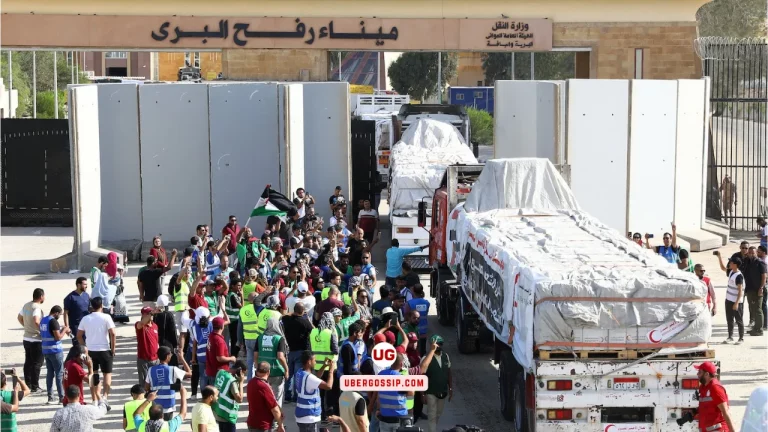Second aid convoy enters Egyptian side of Rafah crossing en route to Gaza